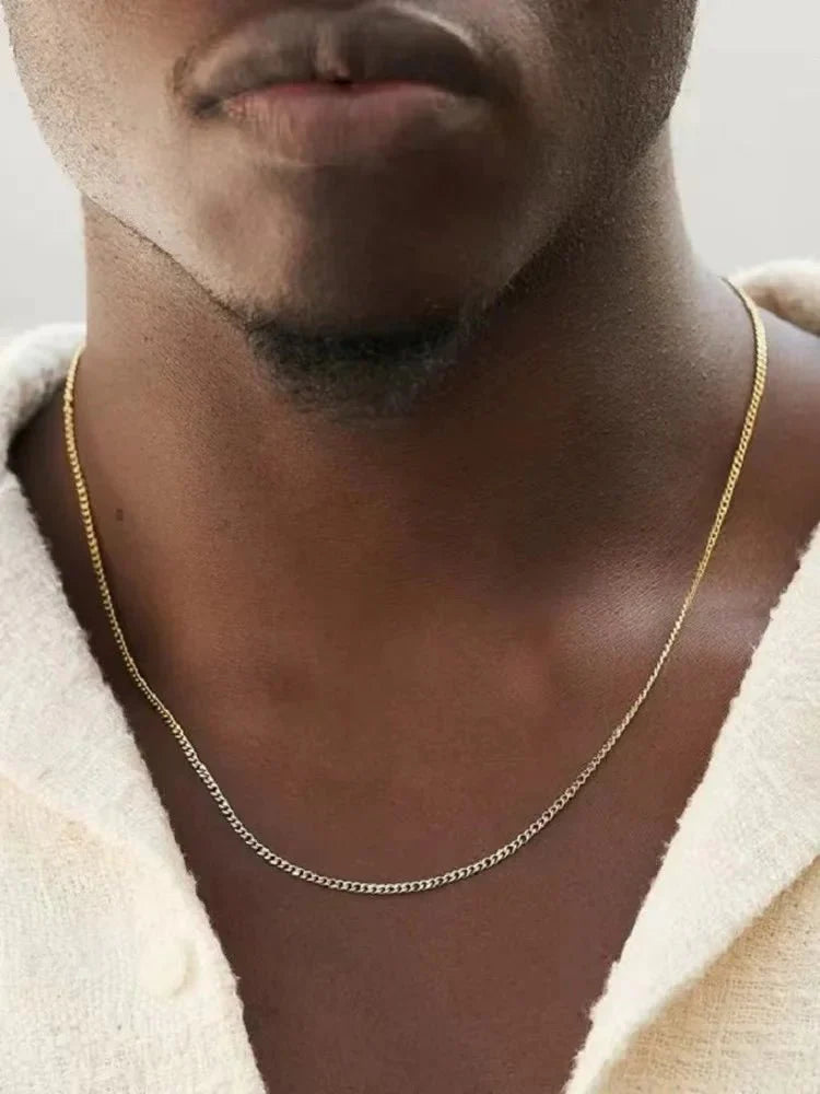 3mm Men's Cuban Chain Necklace | Stainless Steel Link Chain Jewelry