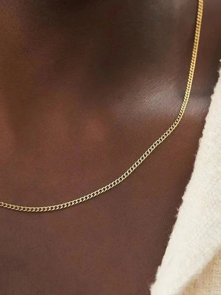 3mm Men's Cuban Chain Necklace | Stainless Steel Link Chain Jewelry