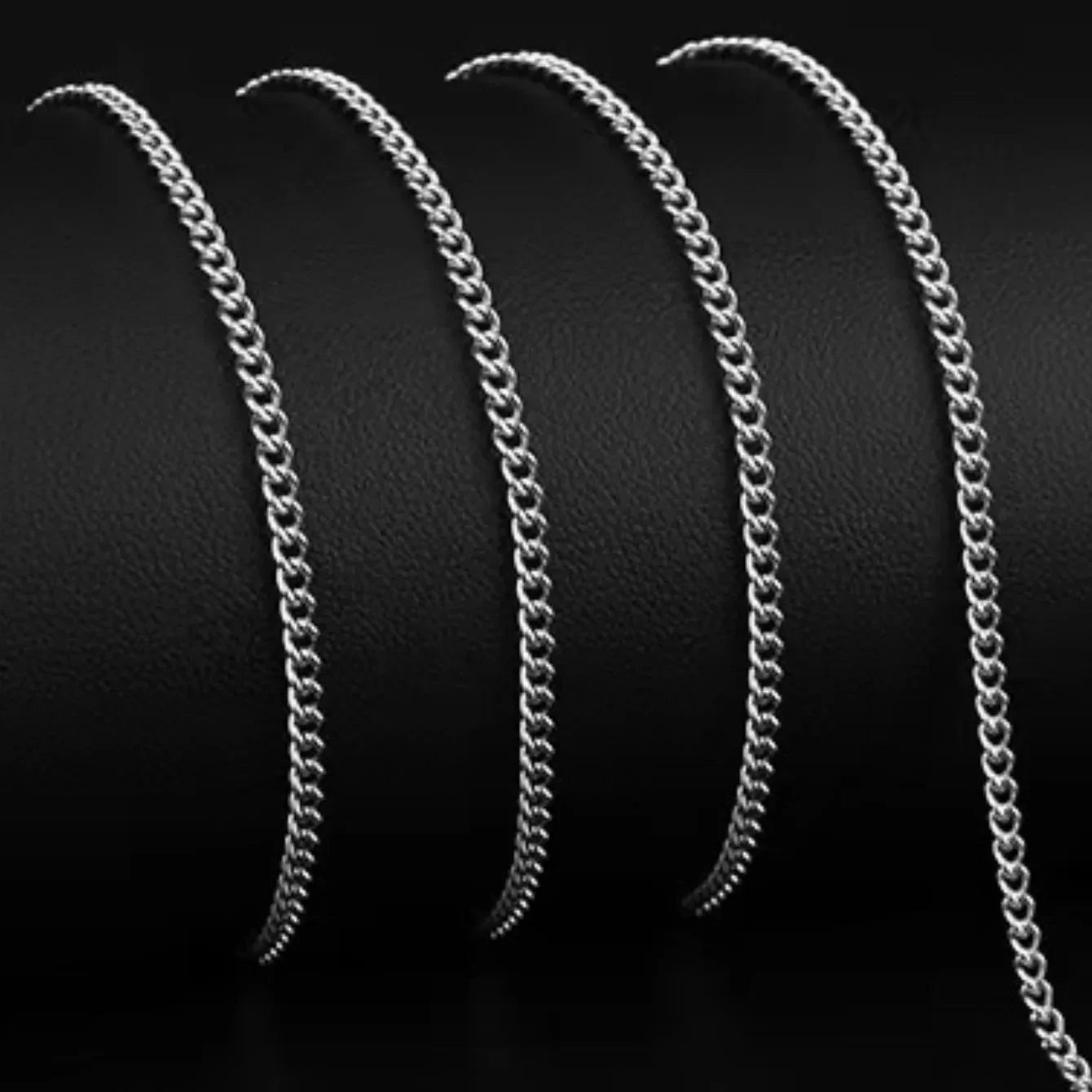 3mm Men's Cuban Chain Necklace | Stainless Steel Link Chain Jewelry