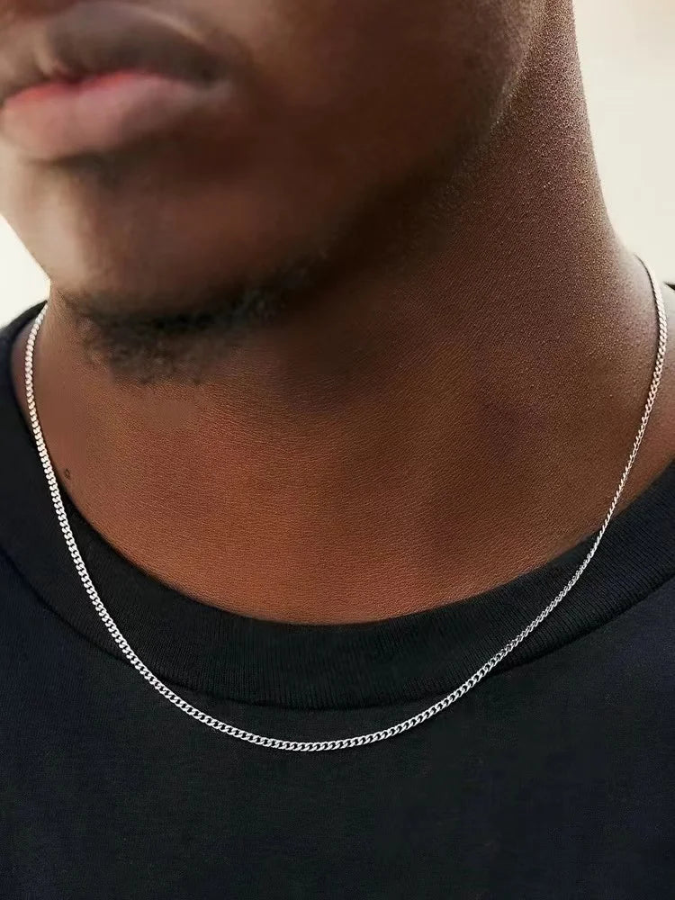3mm Men's Cuban Chain Necklace | Stainless Steel Link Chain Jewelry