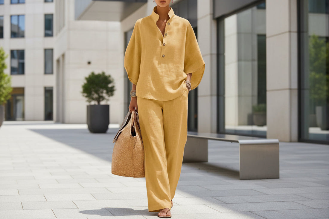 Women’s Casual Shirt and Full-Length Pants Set