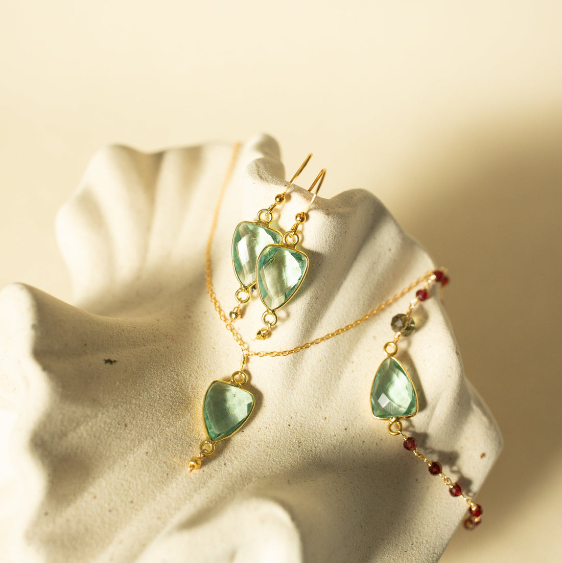 Green Amethyst Silver Isla Bracelet