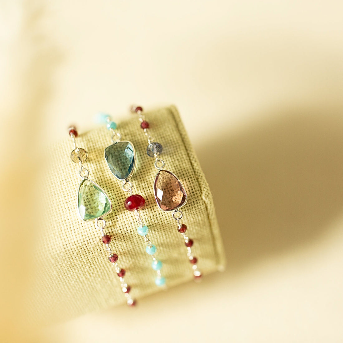 Green Amethyst Silver Isla Bracelet