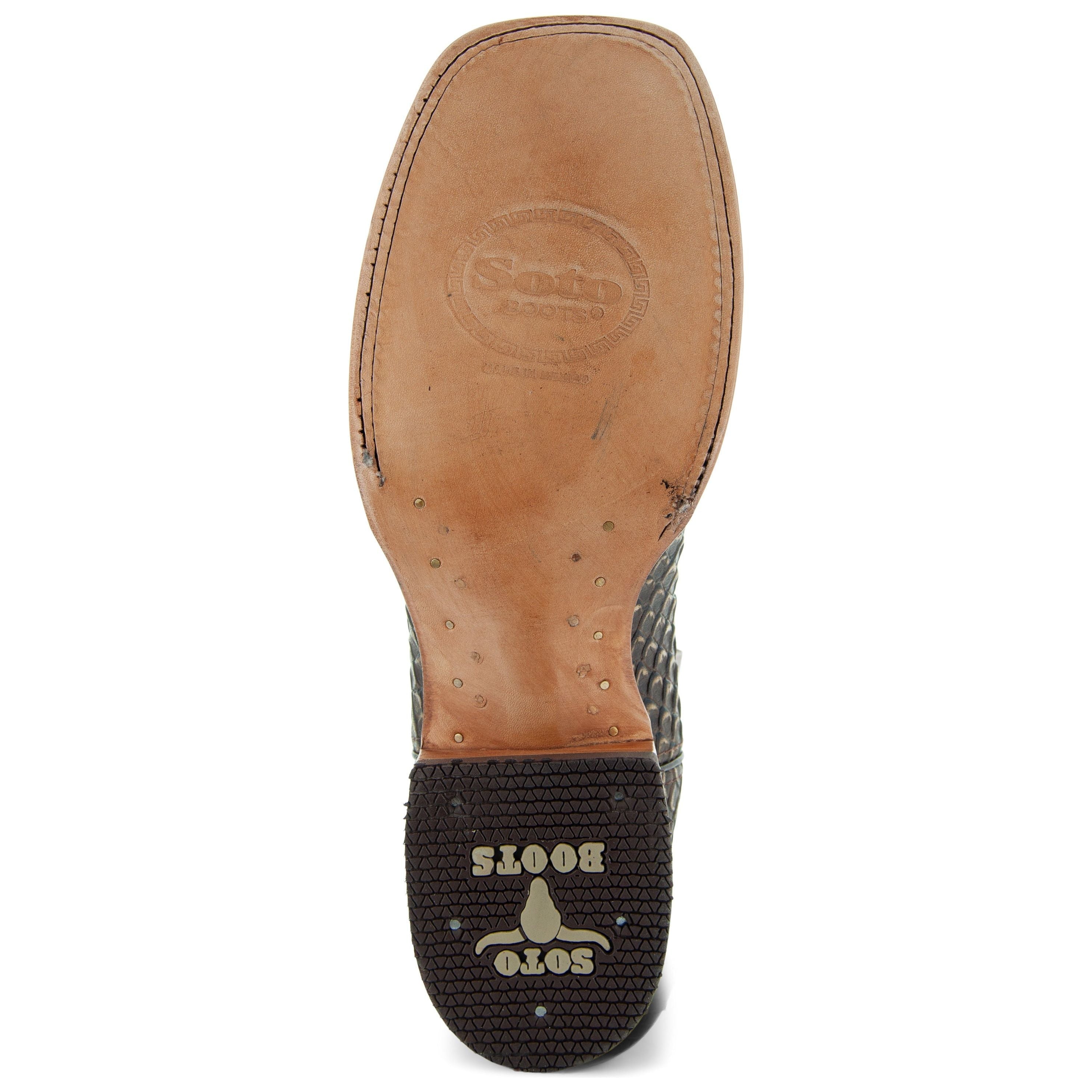 Soto Boots Mens Tan Python Print Boots H50032