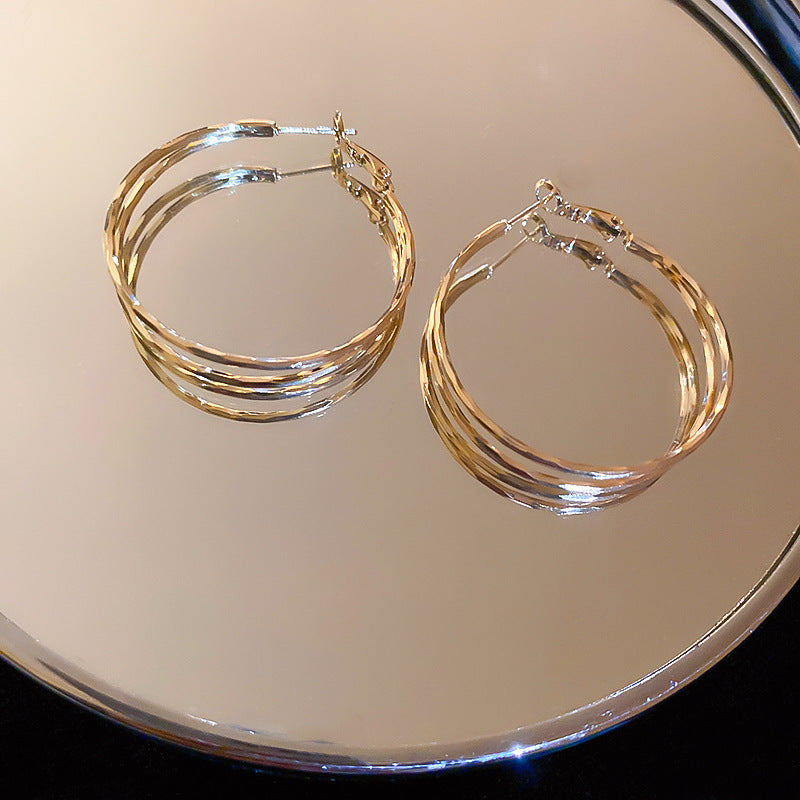Women's Simple Geometric Niche Minimalist Design Cold Earrings