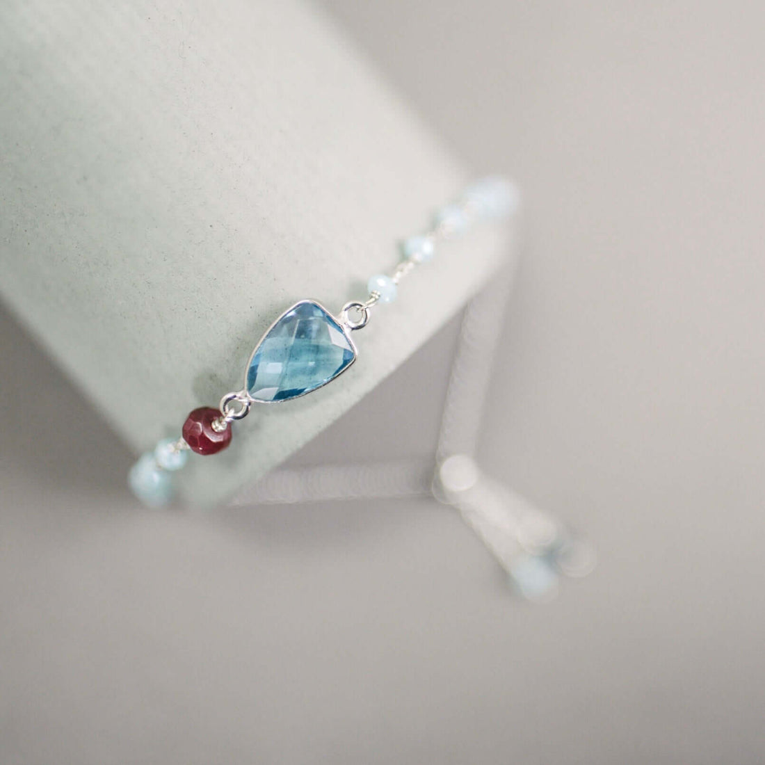 Green Amethyst Silver Isla Bracelet