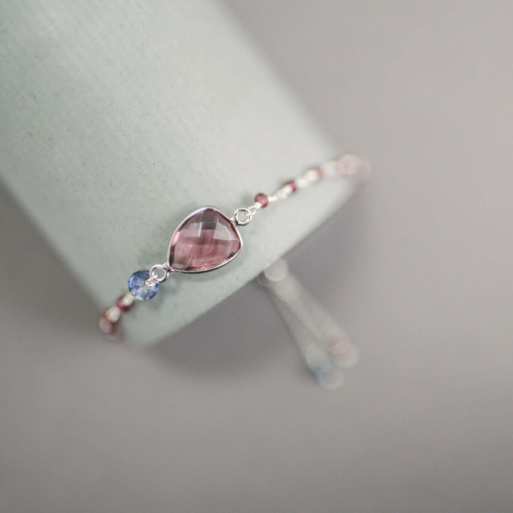 Green Amethyst Silver Isla Bracelet