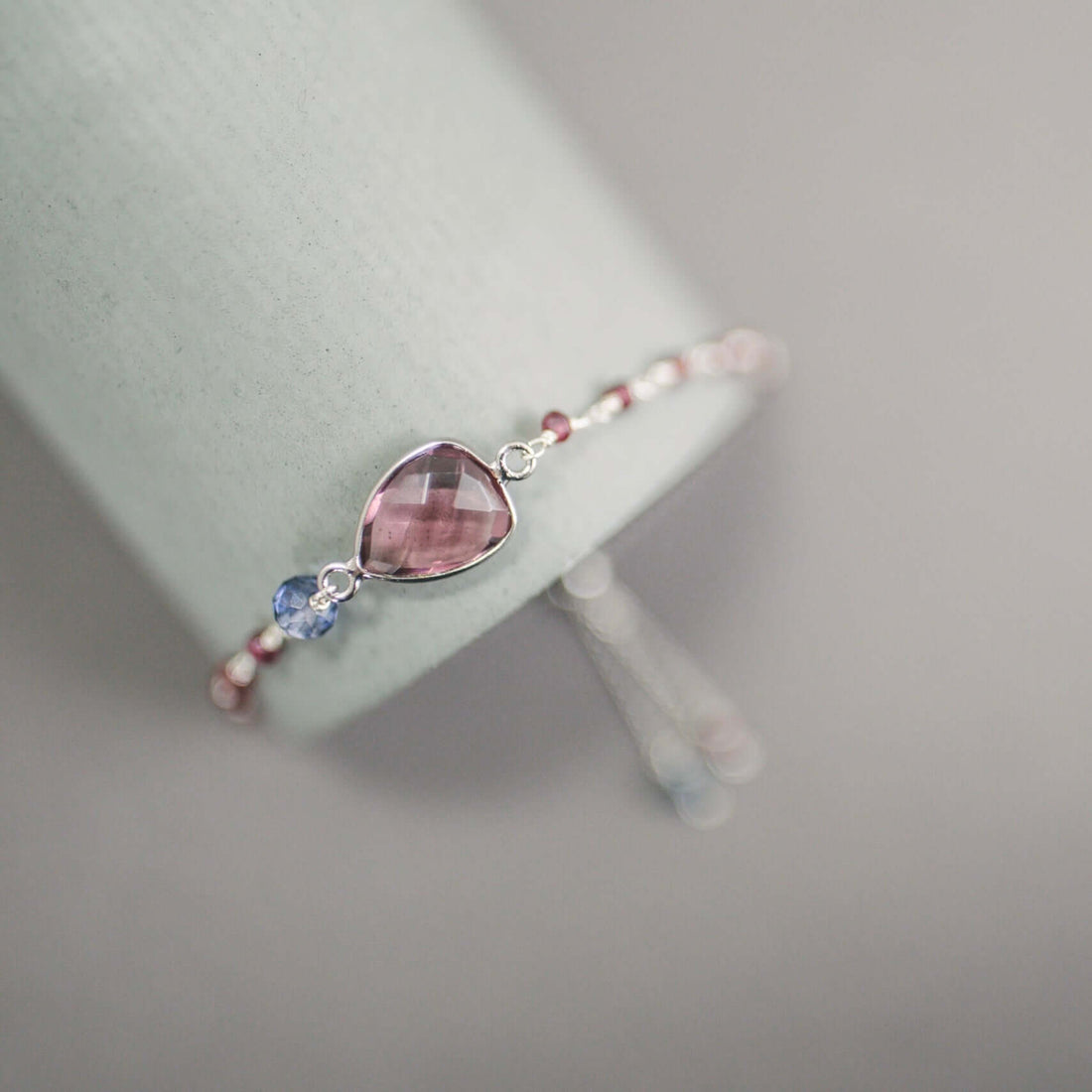 Green Amethyst Silver Isla Bracelet
