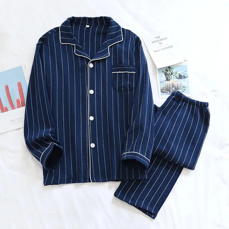 Couple's Pure Cotton Crepe Pajama Set
