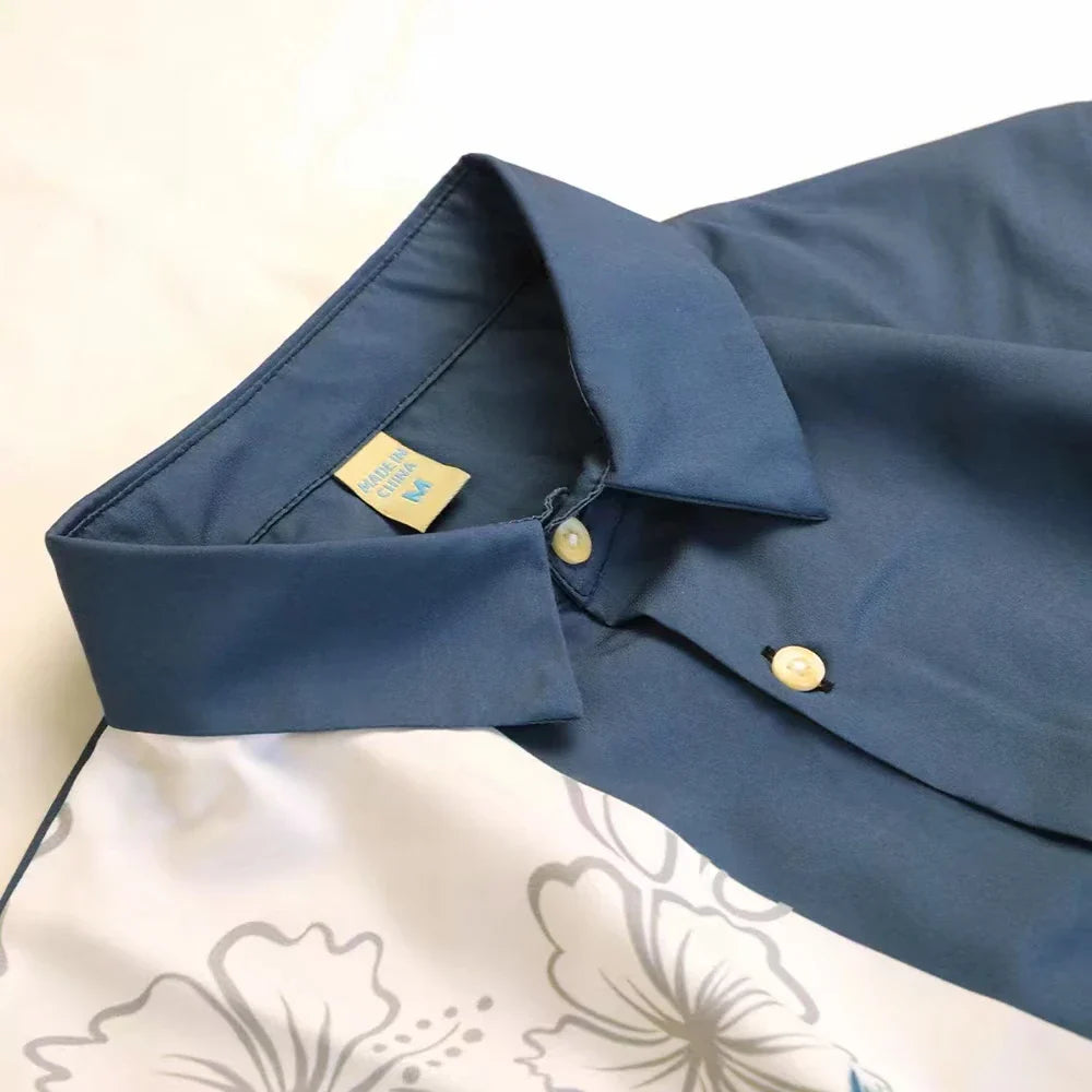 Men’s 3D Print Striped Hawaiian Shirt