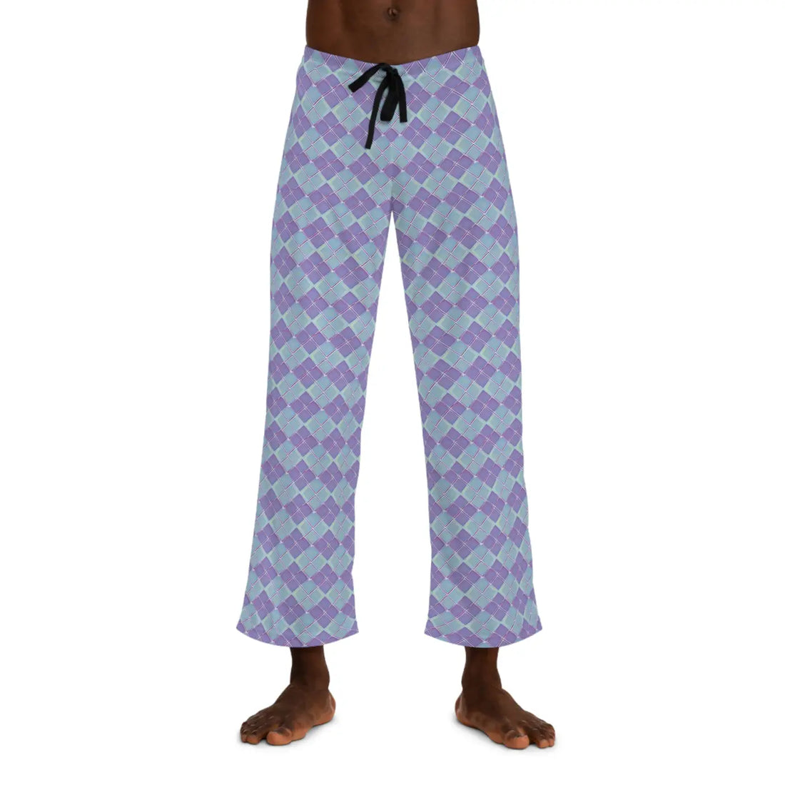 Abstract Pajama Pants – Blue and Purple Jersey - Dipaliz