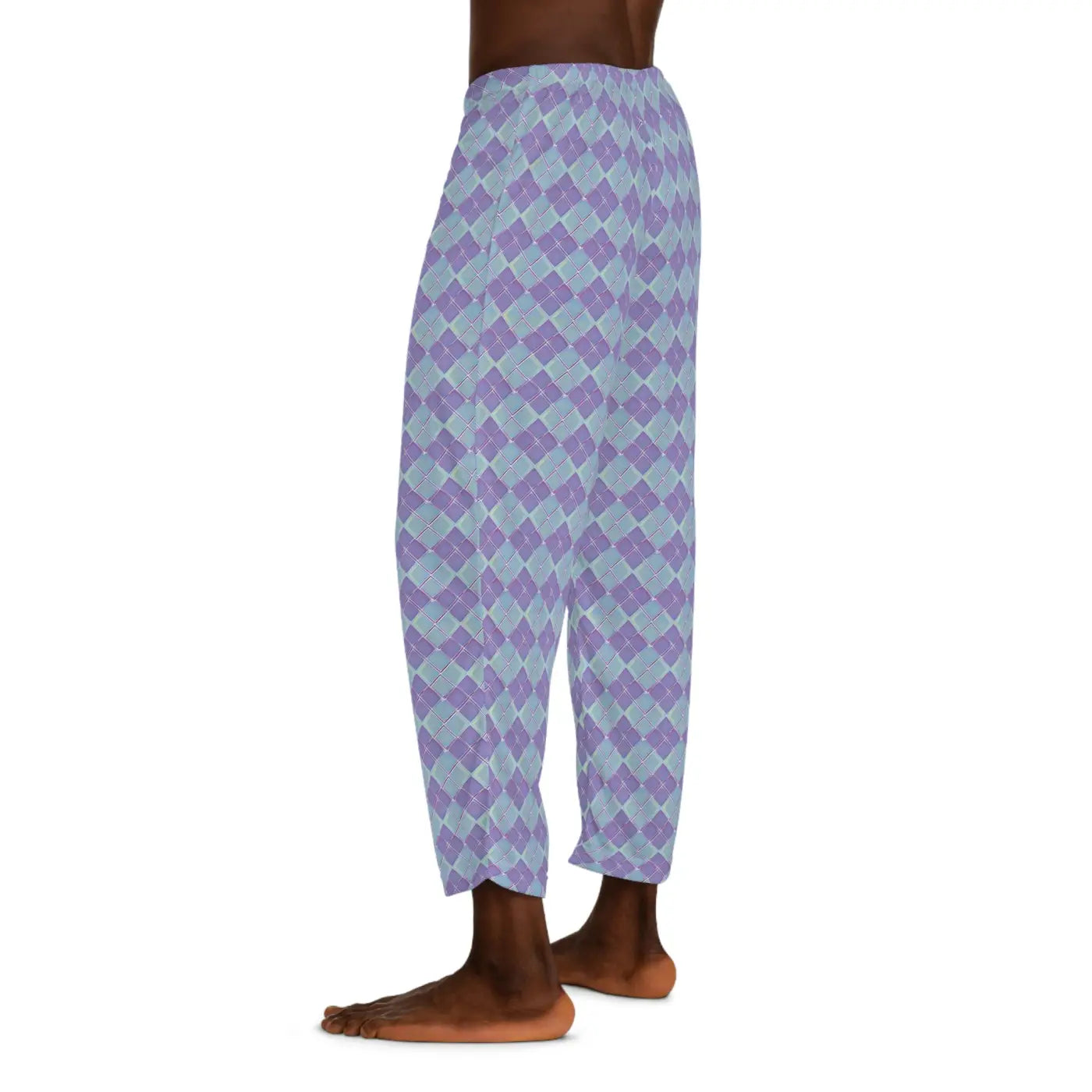Abstract Pajama Pants – Blue and Purple Jersey - Dipaliz