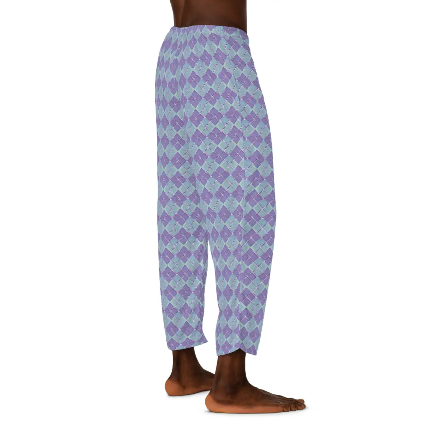 Abstract Pajama Pants – Blue and Purple Jersey - Dipaliz