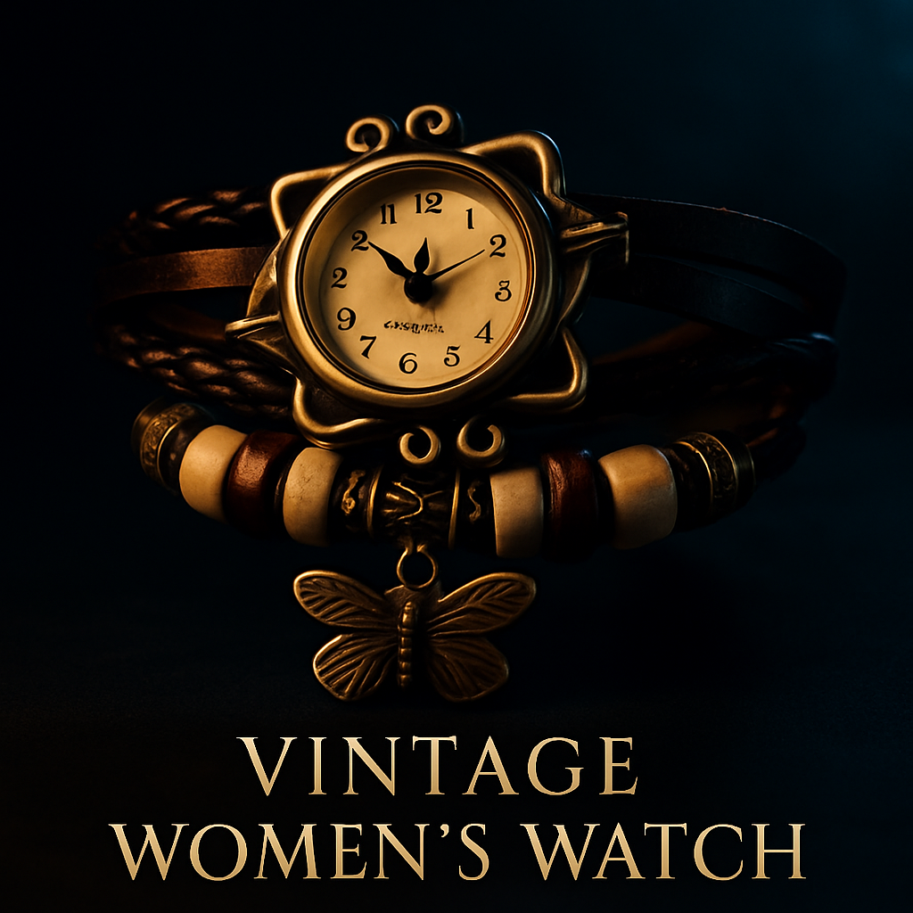 Vintage Women's Leather Bohemian Watch – Charm Design