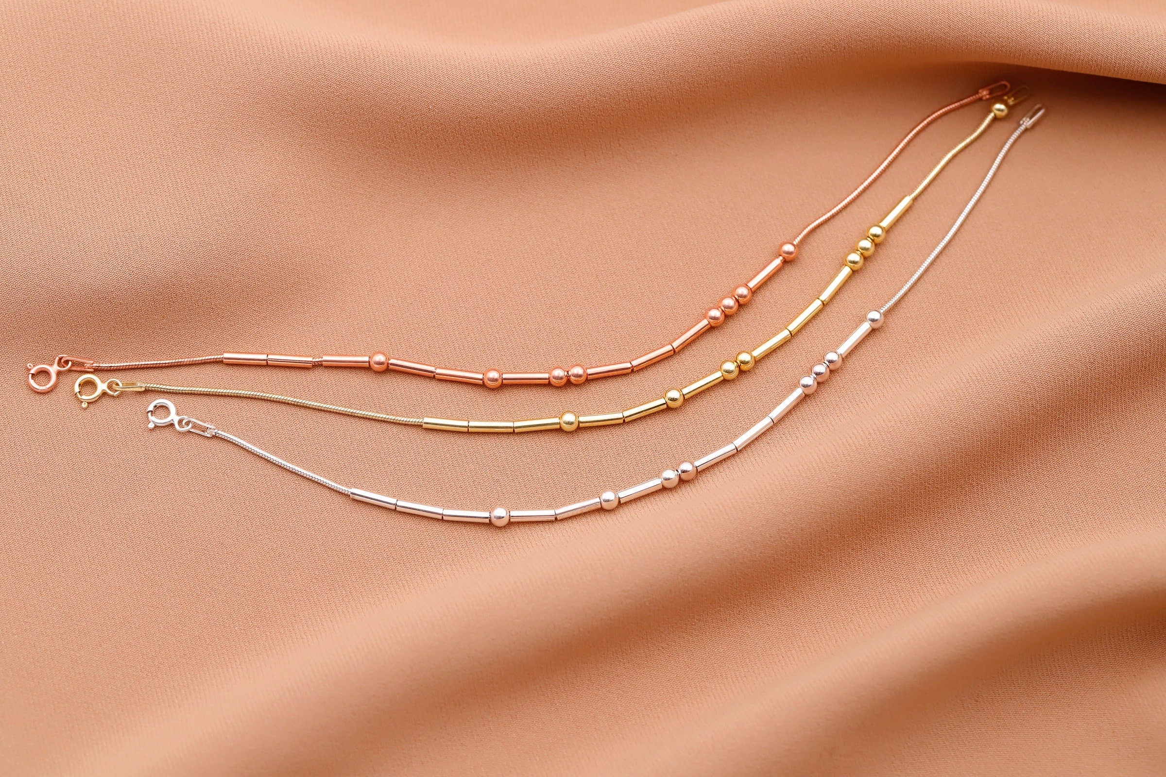Morse Code Bracelet - Customizable Hidden Message Jewelry