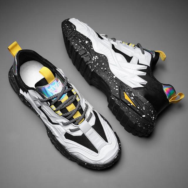 New Sports Mens Flats Sneakers Modern Design Man Running Shoes Mixed Colors Fashion Sports Black Popular Style Running Casual Walking Sneakers