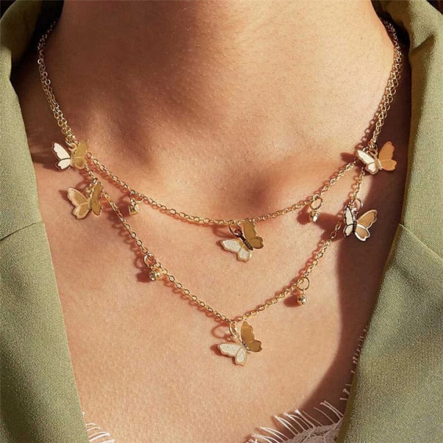 Women’s Layered Gold Chain Necklace Set