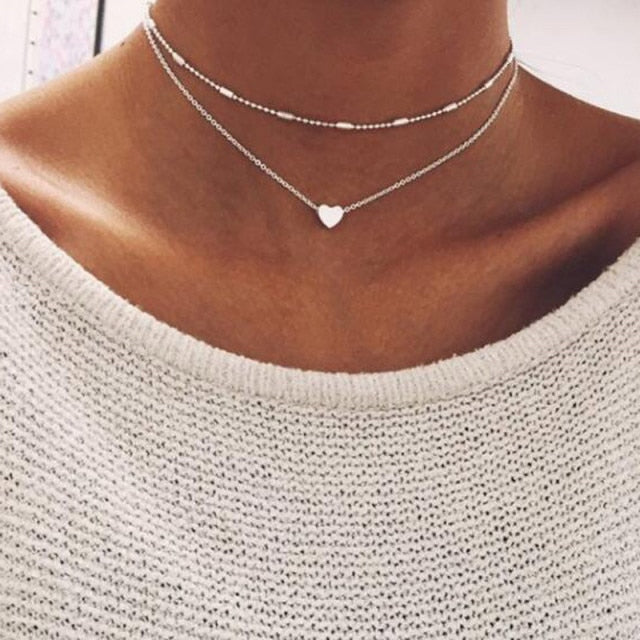 Women’s Layered Gold Chain Necklace Set