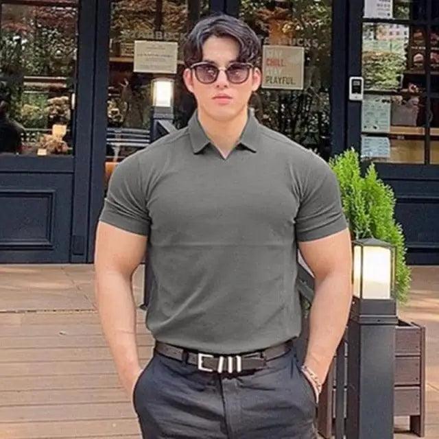 Men’s Slim Fit Workout Polo T-Shirt