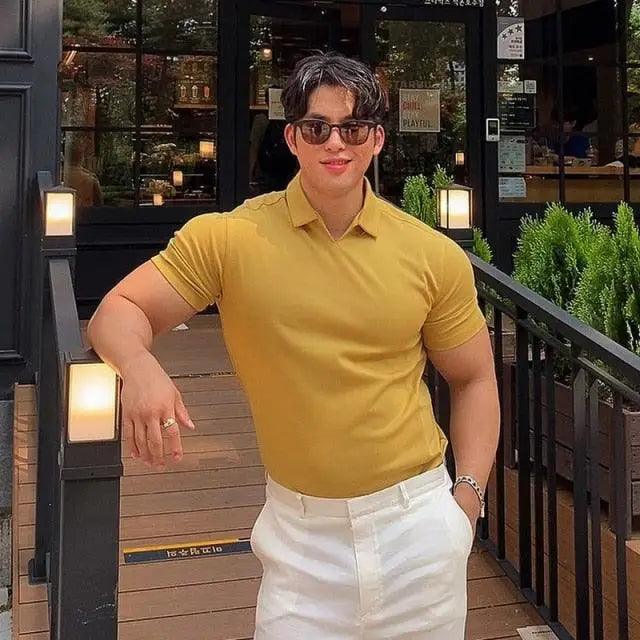 Men’s Slim Fit Workout Polo T-Shirt