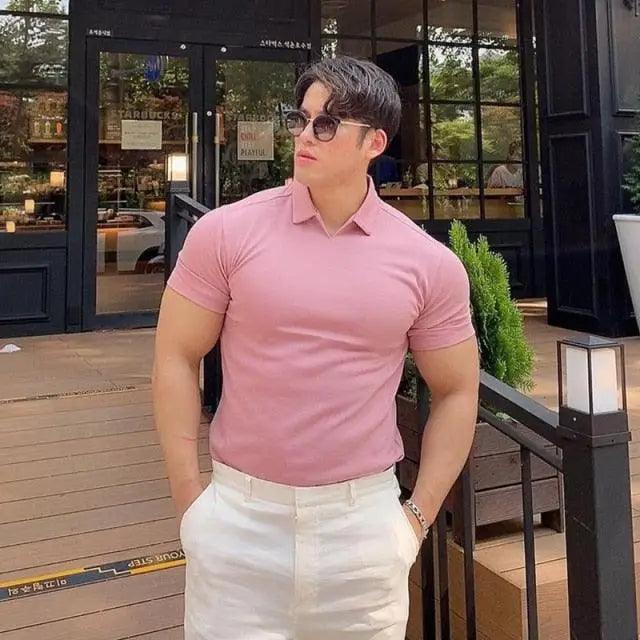 Men’s Slim Fit Workout Polo T-Shirt