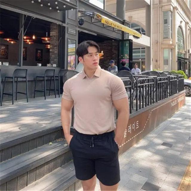 Men’s Slim Fit Workout Polo T-Shirt