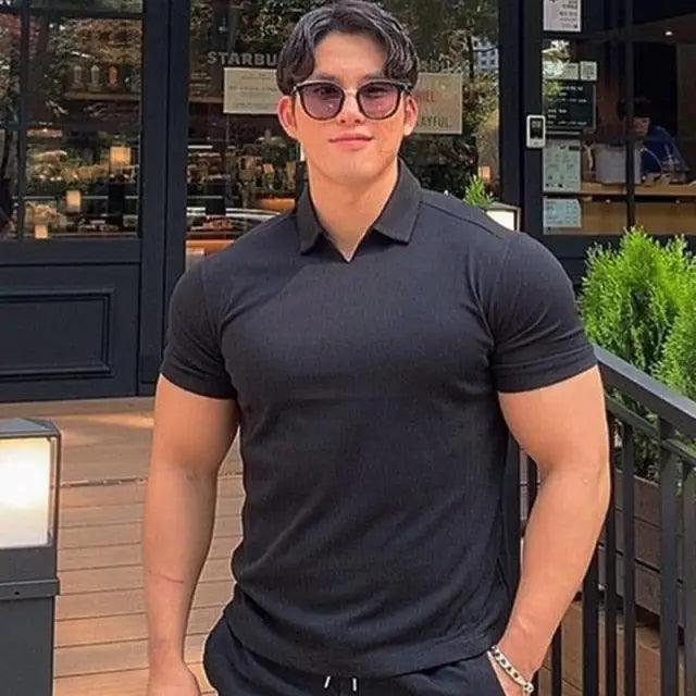 Men’s Slim Fit Workout Polo T-Shirt