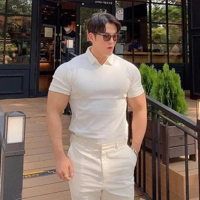 Men’s Slim Fit Workout Polo T-Shirt