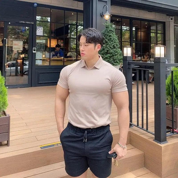 Men’s Slim Fit Workout Polo T-Shirt